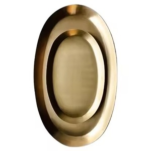 Plateau à chocolat en métal design, plateau de service en acier inoxydable pour desserts, plateau de présentation de bonbons, décoration de table - Product Image 3