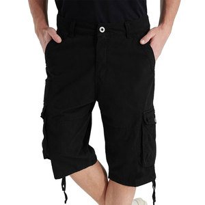 2026 New Arrival Men's Cargo Shorts Below Knee Length High Elasticity Button Fly Waistband 100% Cotton Solid Pattern Men's Short - Product Image 1