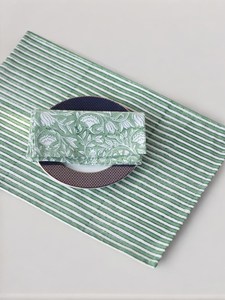Indian Dining Table <b>Placemats</b> Set With Napkins Stripe Two colour Available Table Linens - Product Image 4