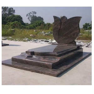 Monuments en forme de coeur pierres de granit monuments de pierre tombale noir complet - Product Image 4