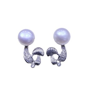Pendientes Colgantes de Perlas de Agua Dulce Mantou de 7-8 mm, Estilo Zhuji, con Forma de Hongo Pequeño, Versátiles, de Perlas Blancas, a la Moda, Estilo Ins - Product Image 5