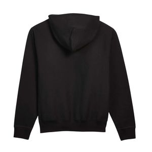 Relaxed Fit <b>Fleece</b> Hooded Sweatshirt in <b>Black</b> Color Soft Cotton Blend Pullover Hoodie Casual Warm Unisex Streetwear - Product Image 2