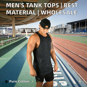Men's Black Camouflage Knitted Tank Top O-Neck Sleeveless Sporty Quick Dry Vest with Zipper Pocket - Product Image 2