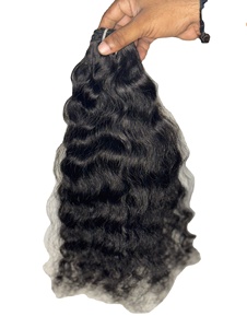 Cheveux indiens bruts, Temple Virgin Water Wave, 100% cheveux humains à trame double, non traités, cuticules alignées, mèches de cheveux - Product Image 3