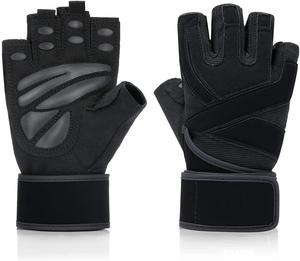 Guantes de Cuero de Alta Calidad para Levantamiento de Pesas con Muñequeras Elásticas y Soporte Reforzado para el Pulgar, Ideales para Entrenamiento de Fuerza en el Gimnasio - Product Image 4