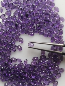 Natural <b>African</b> Amethyst 3.5x2.5MM Oval Cut Purple Best Quality Loose Gemstone for Jewelry Making - Product Image 6