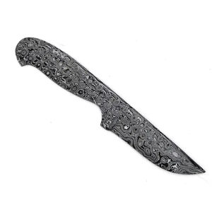 Couteau Burraq personnalisé fait main en acier Damas, lame vierge, motif goutte de pluie, multifonctionnel, pour usage extérieur, cadeau idéal - Product Image 1