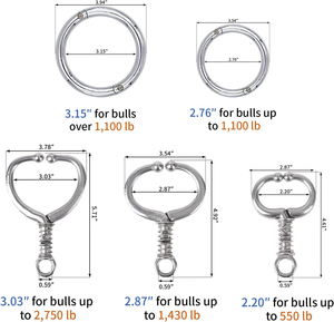 Anneau nasal pour bétail, en acier au carbone, antirouille, verrouillage sécurisé, 3,03 pouces, robuste, pour bovins, insertion facile et verrouillage sécurisé - Product Image 6