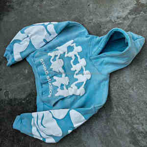 Sudadera con capucha y cremallera de 500 g/m² con lavado ácido, de calidad, para hombre, para invierno, bordada, teñida lisa, estilo urbano - Product Image 2