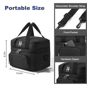 Sac isotherme personnalisé en Oxford 600D à double compartiment, étanche et congelable, pour pique-nique et transport alimentaire - Product Image 5