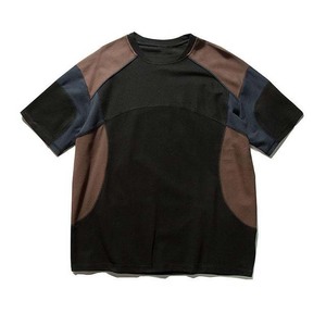 เสื้อยืดโอเวอร์ไซส์ผู้ชาย ผ้าคอตตอนเจอร์ซีย์ แขนสั้น คอกลม แต่งสีตัดกัน สไตล์สตรีท ดีไซน์เรียบง่าย - Product Image 4