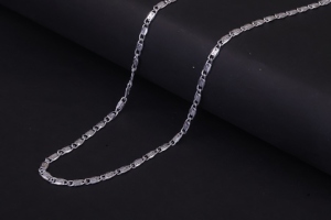 Collier chaîne à maillons en argent fin rhodié de qualité supérieure, léger, bijoux unisexes pour un style de vie moderne et quotidien - Product Image 3