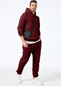 Ensemble de survêtement polyvalent pour hommes, tenue décontractée deux pièces assortie avec options de design personnalisé pour les commandes en détail et en gros - Product Image 2