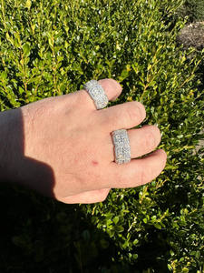 Anillo de Plata de Ley 925 con Moissanita Engastada en Puntas, Chapado en Oro Rosa, Diseño Clásico de Racimo Cuadrado, para Mujer, Regalo - Product Image 3