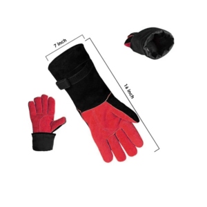 Gants de sécurité industriels en cuir de vachette pleine fleur antidérapants, flexibles, durables et haute performance avec manchette renforcée - Product Image 4