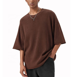 T-shirt ample et carré pour homme, unisexe, grandes tailles, design vierge, en toile 100% coton épais et respirant, épaules tombantes, coupe haute - Product Image 1
