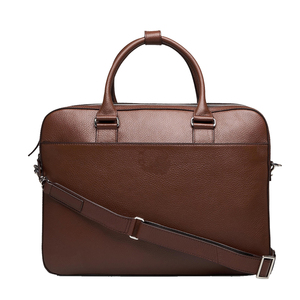Maletín para Portátil de Cuero Genuino Marrón, Bolsa de Mensajero para Negocios con Correa Cruzada - Product Image 1
