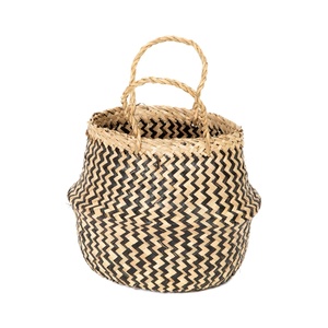 Latest design folding seagrass <b>basket</b> top selling raffia <b>woven</b> <b>baskets</b> bag for organization - Product Image 3