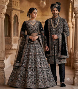 Tissu brodé en velours 9000, motif lourd, pour vêtements féminins brillants et lisses, décoration intérieure, vêtements de mariée, longues vestes, etc. - Product Image 3