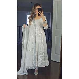 Vestidos de Noche Elegantes para Fiestas con Dupatta - Product Image 1