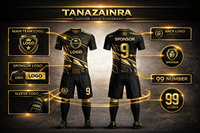 Ensembles de maillots de football américain personnalisés imprimés par transfert thermique, tailles plus grandes pour hommes, manches courtes, séchage rapide, respirant, été