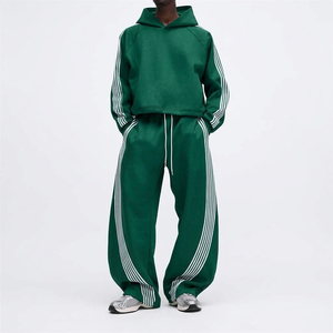 Custom <b>French</b> Terry Men's Baggy <b>Vintage</b> Tracksuit Sun Fade Acid Wash Hoodie and Stacked Sweatpants Set Tracksuit Men's Sweatsuit - Product Image 5
