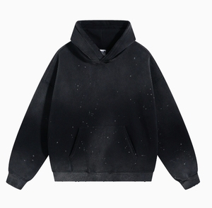 Sweat-shirt à capuche oversize pour homme, couleur unie, en molleton de coton, décontracté, avec poche, style tricoté, coupe classique, pour l'automne - Product Image 3