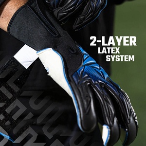 Gants de gardien de but professionnels personnalisés de haute qualité Blue Eagle Sports avec fermeture auto-agrippante, doigts entiers, vente chaude - Product Image 2