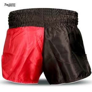 2025 nuevo diseño MMA pantalones cortos de gimnasio cintura alta cierre de cordón ligero de dos vías estiramiento entrepierna Panel elástico patrón sólido - Product Image 2