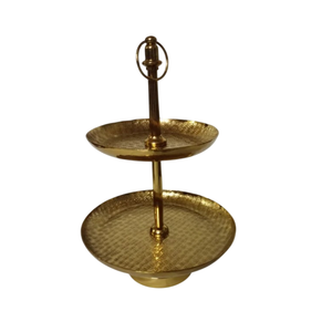 Modern Round Dessert Cupcake Serving <b>Stand</b> Fancy <b>3</b> <b>Tier</b> Gold Metal <b>Cake</b> <b>Stand</b> With Handle For Weddings Parties And Home Decor - Product Image 4