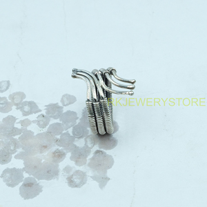 Bague en argent sterling 925 pur, faite à la main, style vintage bohème, pour femme, petite amie, unisexe, cadeau de Noël - Product Image 6
