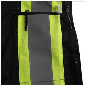 Chaqueta Softshell de Manga Corta Bicolor, Camisa de Trabajo de Tela de Malla Tricot, Chaleco de Seguridad con Triángulo Reflectante, Talla Grande, Hecho de Poliéster - Product Image 4