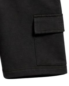 Pantalones Cortos Cargo Negros para Hombre, Cintura Elástica con Cordón, Estilo Casual Urbano, con Bolsillos Laterales, Pantalones Cortos de Verano, Fabricante OEM - Product Image 5