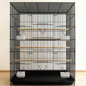 Jaula Metálica para Pájaros con Perchas de Madera y Bandeja Extraíble para Cría de Loros, Periquitos y Palomas - Product Image 6