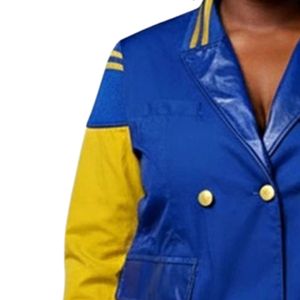 Premium Varsity <b>Blazer</b> Coat For Women Classic Letterman Style Jacket Fashion Casual Outerwear With Embroidered Details Stylish - Product Image 5