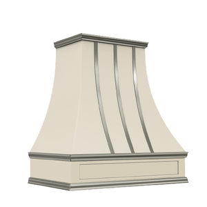 <b>Wall</b> Mounted Range Hood Cream With Gold Trim <b>Vented</b> Kitchen Chimney Household Use <b>Wall</b> mounted range hood Household kitchen hood - Product Image 4