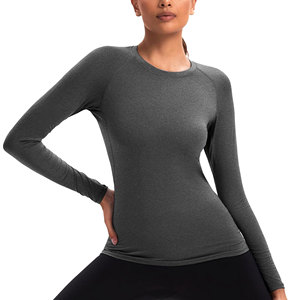 Women Long Sleeve Base Layer Compression Shirt High Stretch Breathable Fitness <b>Top</b> for Gym Training Running Workout and Active S - Product Image 4