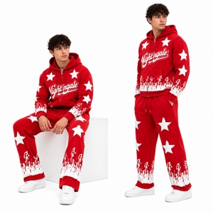 Ensemble de survêtement unisexe en coton 100 % personnalisé avec impression OEM pour homme, comprenant un pantalon de jogging et un sweat à capuche - Product Image 5