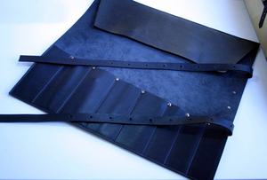 Bolsa de Cuchillos de Chef Profesional Ligera, de Cuero Genuino Premium Vintage Color Bronceado, con Bolsillos, Modelo LKR-0239 - Product Image 4