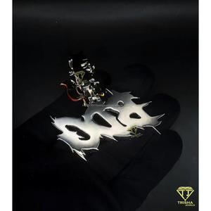 Custom " BDG " Hip Hop Pendant With Moissanite Diamond Iced Out Streetwear Necklace Jewelry - Product Image 6