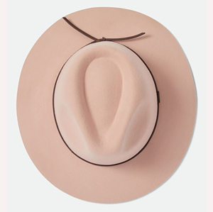 Chapeau Fedora rose 100% laine avec bande en ruban marron, unisexe, décontracté, à large bord, pour toutes les saisons, mode, plage, couvre-chef - Product Image 2