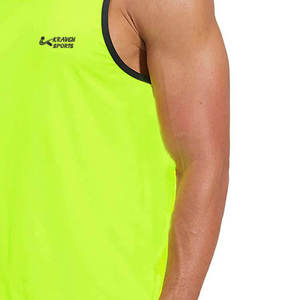 Camiseta sin Mangas para Hombre, 100% Algodón, con Servicio OEM, Venta Caliente, Buena Calidad, Camiseta Moderna para Hombre - Product Image 5