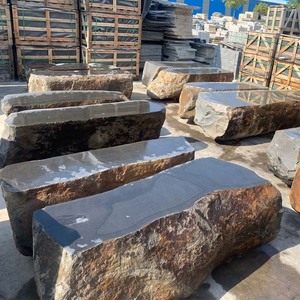Modern Minimalist <b>Stone</b> Bench Garden Decoration Outdoor Curved Seat for <b>Landscape</b> Design - Product Image 4