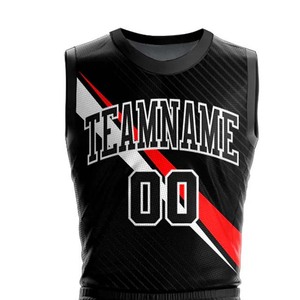 2026 New Sleeveless Stylish Basketball Jersey OEM Custom Team Name Sublimated Basketball Uniform for Men Sportswear - Product Image 4