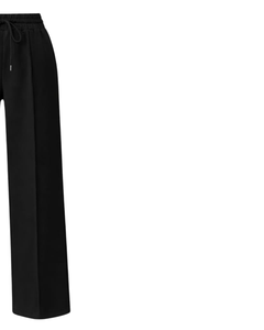 Custom Black Wide Leg Pants Women Casual High Waist <b>Drawstring</b> <b>Trousers</b> Loose Fit Straight Pants Comfortable Lounge Wear Fashion - Product Image 2