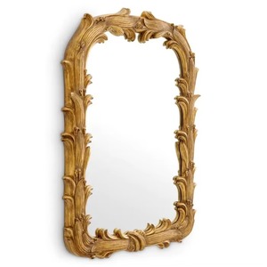 Miroir mural rectangulaire décoratif en laiton torsadé, artisanat luxueux et glamour - Product Image 6