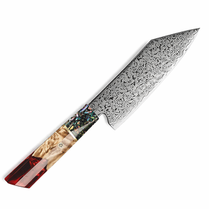 Cuchillo de Chef Hecho a Mano por Edge Master, Acero Inoxidable, Mango de Resina, Funda de Cuero, Hoja de 8-9.9 Pulgadas, Estilo Moderno, Apto para Lavavajillas - Product Image 1