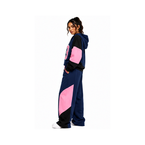 Oversized Drop Shoulder Hoodie Baggy <b>Trouser</b> Tracksuit Set Trendy Casual Streetwear Gym Workout Fitness Sportswear - Product Image 2