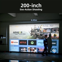 AUN U002 Meilleur projecteur Android 2026 Google 1080p 4K Ready 8K LCD pour cinéma maison, Smart TV, karaoké et simulateur de golf