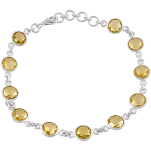 Pulsera de Topacio Limón en Plata de Ley 92.5 KLSB-20275 - Product Image 1